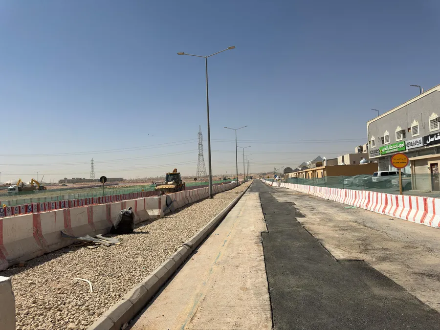 طريق منفذ بعد اكتمال أعمال الشبكات