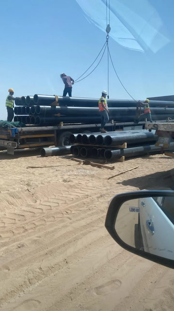مناولة وتجهيز أنابيب الشبكات